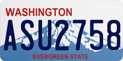 WA license plate ASU2758