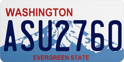 WA license plate ASU2760