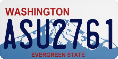WA license plate ASU2761