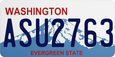WA license plate ASU2763