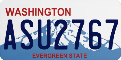 WA license plate ASU2767