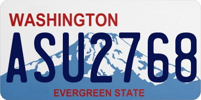 WA license plate ASU2768