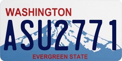 WA license plate ASU2771