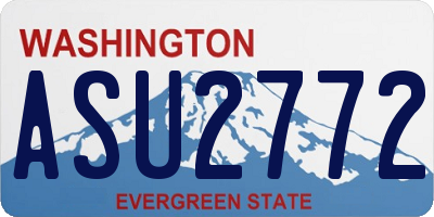 WA license plate ASU2772