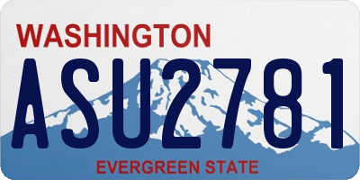WA license plate ASU2781