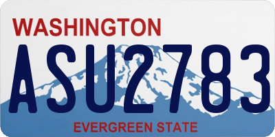 WA license plate ASU2783