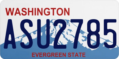 WA license plate ASU2785