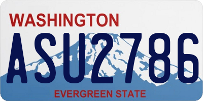 WA license plate ASU2786