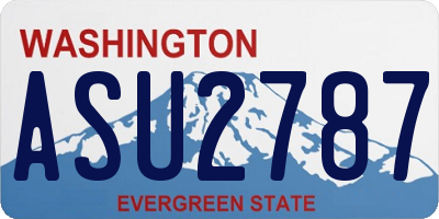 WA license plate ASU2787