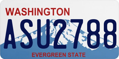 WA license plate ASU2788