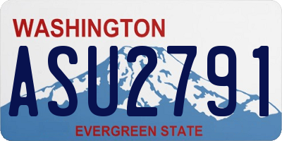 WA license plate ASU2791