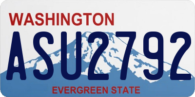 WA license plate ASU2792