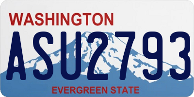 WA license plate ASU2793