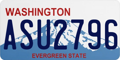 WA license plate ASU2796