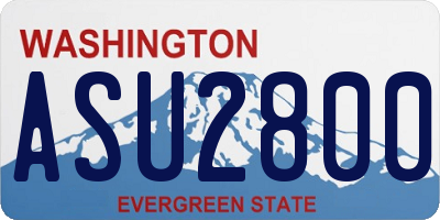 WA license plate ASU2800