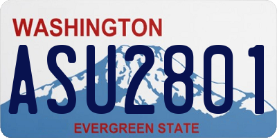 WA license plate ASU2801