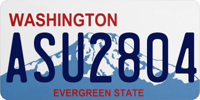 WA license plate ASU2804