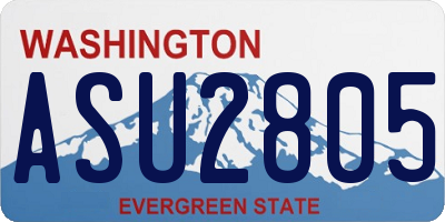WA license plate ASU2805