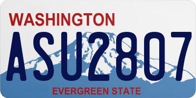 WA license plate ASU2807