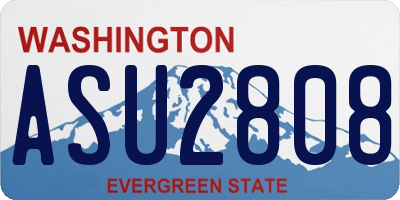 WA license plate ASU2808