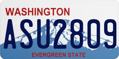 WA license plate ASU2809