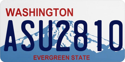WA license plate ASU2810