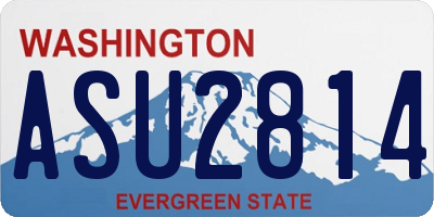WA license plate ASU2814