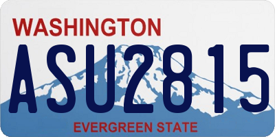 WA license plate ASU2815