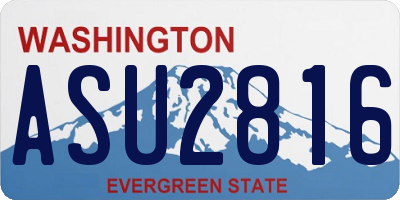 WA license plate ASU2816