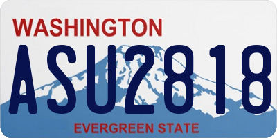 WA license plate ASU2818