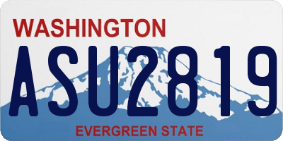 WA license plate ASU2819