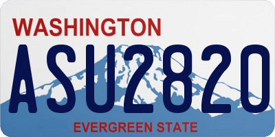 WA license plate ASU2820