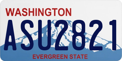 WA license plate ASU2821