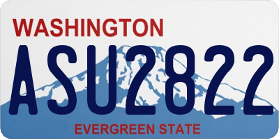 WA license plate ASU2822