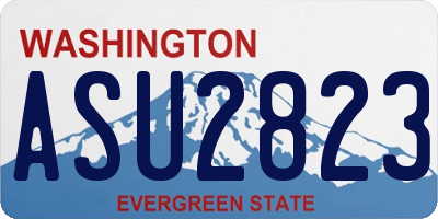 WA license plate ASU2823