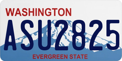 WA license plate ASU2825