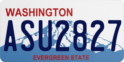 WA license plate ASU2827