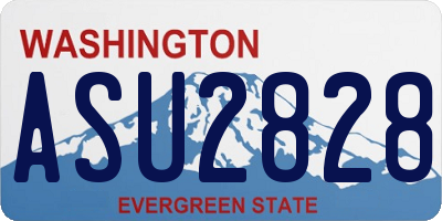 WA license plate ASU2828