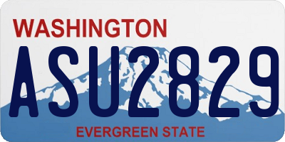 WA license plate ASU2829
