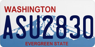 WA license plate ASU2830