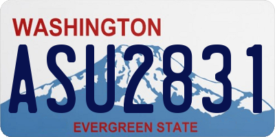 WA license plate ASU2831