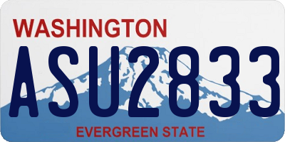 WA license plate ASU2833