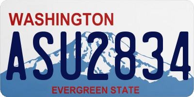 WA license plate ASU2834