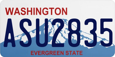 WA license plate ASU2835