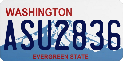 WA license plate ASU2836