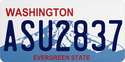 WA license plate ASU2837