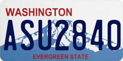 WA license plate ASU2840