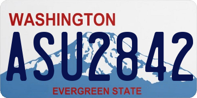 WA license plate ASU2842