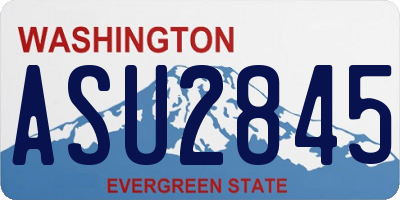 WA license plate ASU2845