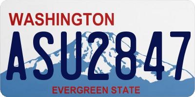 WA license plate ASU2847